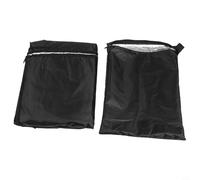 Funda de almacenamiento Oxford 420D negra prolongada equipada con cremallera y bolsillo, a prueba de polvo impermeable para protección de estantería de pie (91 x 46 x 183 cm)