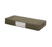 Funda de almacenamiento para debajo de la cama de pana, color caqui - L107 cm
