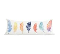Funda de Almohada 40 x 110 cm Plano Protector Almohada 110 cm con Cremallera Invisible, Lino Durable y Transpirable Pillow Case Largas Simple Impresión a Doble Cara para Cama, Sofá y Dormitorio dg-216