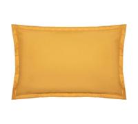 Atmosphera Funda de almohada de algodón Amarillo mostaza 50 x 70 cm