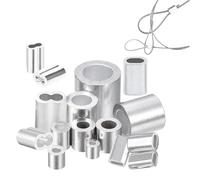 Funda de aluminio con lazo de engaste, Mangas de engarce aluminio orificio simple y doble for cable, paquete cuerda alambre 5-500 piezas M0.5-M12(M1.2 200pcs Circular hole)