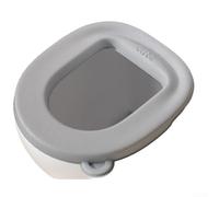 Funda de asiento de inodoro de EVA impermeable para inodoros de tamaño estándar, acolchada suave para mayor comodidad, se adapta a modelos redondos ovalados y alargados, agradable a la piel (gris)