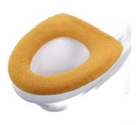 Funda de asiento de inodoro de felpa, suave, cálida, lavable, ajuste elástico para asientos ovalados estándar de Reino Unido, baño, 32 x 32 cm