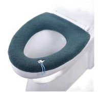 Funda de asiento de inodoro suave y cálida, tela lavable de felpa para asiento ovalado estándar, capa higiénica de fibra elástica, 32 x 32 cm