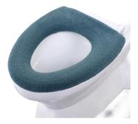 Funda de asiento de inodoro suave y cálida, tela lavable de felpa para asiento ovalado estándar, capa higiénica de fibra elástica, 32 x 32 cm (G)