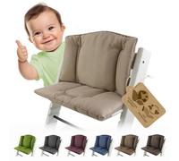 Funda de asiento de repuesto compatible con Stokke Tripp Trapp (beige | Funda de cojín reductor de asiento, mod. 1
