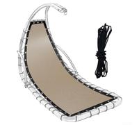 Funda de asiento de repuesto para sillón colgante de textileno, 64 x 197 x 23 cm, mecedora de repuesto para jardín y terraza, fácil montaje, para interior y patio (color caqui B)