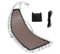Funda de asiento de repuesto para sillón colgante de textileno, 64 x 197 x 23 cm, mecedora de repuesto para jardín y terraza, fácil montaje, para interior y patio (café A)