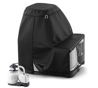 Funda de Bomba de Piscina Compatible con INTEX Krystal Clear 30x50x50CM | Cubierta Impermeable del Sistema Filtro Arena 10 Pulgadas, 600D tela Oxford para Jardín, Exterior, Resistente a los Rayos UV
