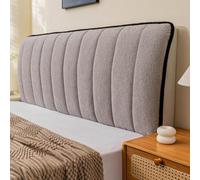 Funda de cabecera de Cama de Tela Chenilla Gruesa de Color sólido, Funda de cabecera Moderna para Camas Individuales, Dobles y tamaño King, Decorativas y Antipolvo- Gray|| 220cm