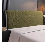 Funda de cabecero de Cama de Tela Jacquard de Color sólido, Funda de cabecero Moderna y Sencilla para Camas Individuales, Dobles y tamaño King, Fundas Decorativas-Green|| 200cm