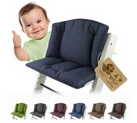 Funda de cojín de repuesto compatible con Stokke Tripp Trapp (azul marino) | Funda de cojín reductor de asiento, mod. 1