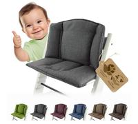 Funda de cojín de repuesto compatible con Stokke Tripp Trapp (gris oscuro | Funda de cojín reductor de asiento, mod. 1