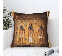 Funda De Cojines Ancient Egyptian Mural Exterior Jardin Cojines 50x50cm, Karnak Temple Reliefs Decoración De Cojines De Verano para Jardín Sofá Salón Terraza Cama