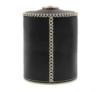 Funda de cuero para depósito de gas para camping, funda protectora de piel sintética retro para tanque de butano y propano, accesorio resistente a la intemperie para senderismo y barbacoa (negro largo