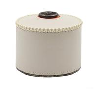 Funda de cuero para depósito de gas para camping, funda protectora de piel sintética retro para tanque de butano y propano, accesorio resistente a la intemperie para senderismo y barbacoa (beige corto