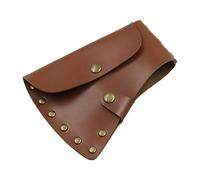 Funda de cuero para hacha, cubierta protectora duradera de cabeza de hacha retro con broches de metal, funda protectora ajustable, cubierta protectora de leñador al aire libre