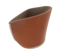 Funda de cuero transpirable para tanque de gasolina, 7,2 cm, prevención de | Carcasa resistente a los impactos, estilo retro de piel sintética, tamaño de 12,8 x 10,8 cm, color negro y marrón para