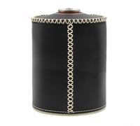Funda de cuero transpirable para tanque de gasolina de 7,2 cm, prevención | Carcasa resistente a los impactos, estilo retro de piel sintética, tamaño de 12,8 x 10,8 cm, color negro y marrón para
