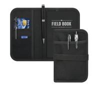 Funda de diario para cuaderno de 3.5 x 5.5 pulgadas, funda de bolsillo con soporte para bolígrafo, funda para planificador de viaje para notas de campo y Moleskine Cahier, color negro