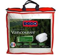 Funda de edredón, 240 x 260 cm, diseño "Temperiert", colección "Vancouver", color blanco, marca DODO, para 2 personas, material: mezcla de poliéster y algodón