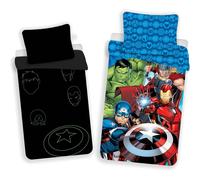Funda de Edredón Infantil Marvel Avengers 140x200 cm - Algodón 100% Brilla en la Oscuridad