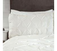 Funda De Edredón Super King Size Balmoral Con Pliegues Elegante - Crema