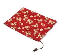 Funda de Libro Artesanal de Tela Roja Estampado Dorado | Protector Ligero Cubierta de Privacidad, Lectura Discreta, para Novelas y Tapa Blanda, Colección y Escritorio