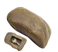 Funda de llave exterior, piedra falsa con compartimento secreto, caja de almacenamiento de llaves de piedra, piedra falsa, caché de resina, impermeable para escondidas de jardín
