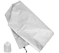 Funda de Poliéster para Parrilla de Barbacoa, Cordón, Jardín | Plata, Limpieza Fácil, Uso en Camping y Asado Exterior, Protege Frente a Nieve y Escarcha