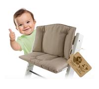 Funda de repuesto para cojín de asiento, juego de reductor de asiento, compatible con Stokke Tripp Trapp para silla alta Mod. 1 (beige jaspeado)
