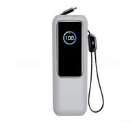 Funda de silicona minimalista para Anker Zolo Power Bank centrada en la protección, accesibilidad y portabilidad (gris)