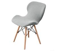 Funda de silla polar extraíble y lavable para sillas de mariposa con propiedades de alta elasticidad y antiarrugas (gris claro)