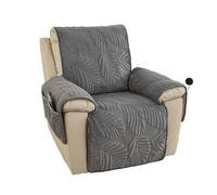 funda de sillón reclinable de peluche Cojín de sofá perezoso for las cuatro estaciones, funda universal for individual, sillón masaje, cojín antideslizante, reposabrazos reclinables(Dark grey)