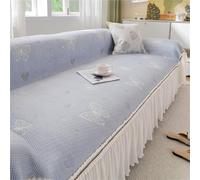 Funda De Sofá Boho for Sofá,Protector De Suave Antideslizante,Toallas De Sofá,Protector De Muebles for Sillón Loveseat Seccional(Azul,180 * 400cm)