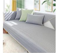 Funda de sofá de refrescante Cómodo Material de Seda Hielo, Fundas Universal para Sofa 1 2 3 4 Plazas, Diseño Transpirable calurosos días de Verano(Dark Gray,70 * 210cm)