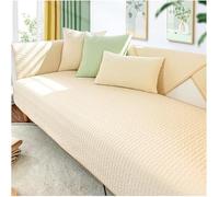 Funda de sofá de refrescante Cómodo Material de Seda Hielo, Fundas Universal para Sofa 1 2 3 4 Plazas, Diseño Transpirable calurosos días de Verano(Beige,110 * 240cm)