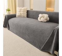 Funda de sofá for sofá seccional de 3-4 Cojines, Fundas de sofá Suaves en Forma de L(Dark Grey,180 * 300CM)
