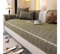 Funda De Sofá, Fundas De Sofá Impermeables Antideslizantes for Loveseat/3 Cojines/En Forma De L/Sofá Chaise Lounge/Sofá Seccional, Protector Antideslizante for Muebles(Verde,110 * 320cm)