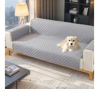 Funda de sofá impermeable de 1/2/3/4 plazas, funda protectora antideslizante para muebles con correas elásticas antideslizantes, funda de sofá para niños y perros Light Gray