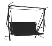 Funda de tela de repuesto para asiento de columpio de patio, M | Tela Oxford 600D negra, resistente al agua, panel de porche para exteriores