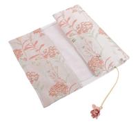 Funda de Tela para Libros Rosa A5, Estampado de Flor Silvestre | Cubierta Ajustable para Cuadernos y Textos, Adecuado para Oficina, Biblioteca y Colección Personal