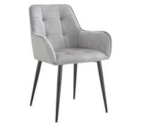 Funda de terciopelo para silla de comedor ferndale plástico gris claro 62x58x86 cm