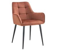 Funda de terciopelo para silla de comedor ferndale plástico marrón 62x58x86 cm