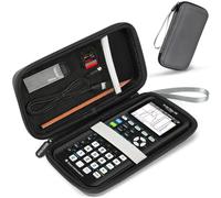 Funda de transporte para calculadora gráfica de color Texas Instruments TI-84 Plus CE/TI-83 Plus/TI-83 Plus CE/TI-Nspire CX II CAS/TI-Nspire CX II, bolsillo de malla extra, cargador de cable de carga