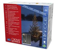 Funda decorativa para árbol de Navidad con luces LED, forma de esfera, color ámbar, 10 metros, grado de protección IP44