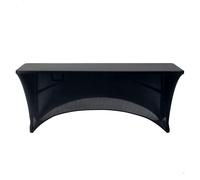 Funda elástica para mesa rectangular de 180 cm negro aktive