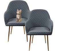 Funda elástica para silla con respaldo curvado, funda extraíble para comedor, protector de sillón para sala de estar, tela elástica, se adapta a la mayoría de sillas estándar