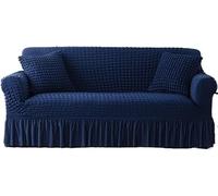 Funda Elástica para Sofá De Salón, Fundas Europeas para Sofá De 1/2/3/4 Plazas, Sillón Y Sofá Esquinero, Protección De Tejido Suave Y Duradero. Navy 2 Seat 135-170cm