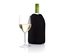 Funda enfriadora para botellas de vino o cava, Ajustable, Neopreno, Gel, Negro.